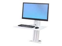 Ergotron WorkFit-SR Sit-Stand Workstation - Pied - pour écran LCD / clavier - aluminium - blanc - Taille d'écran : jusqu'à 30 pouces - support pour ordinateur de bureau 33-416-062