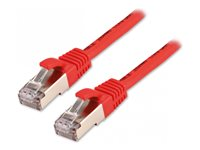 MCL - Câble réseau - RJ-45 (M) pour RJ-45 (M) - 5 m - 6 mm - SFTP - CAT 8.1 - sans halogène, sans crochet - rouge IC5M99A0008SH5R