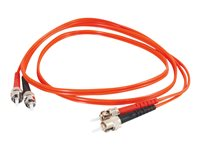 C2G Low-Smoke Zero-Halogen - Cordon de raccordement - ST multi-mode (M) pour ST multi-mode (M) - 10 m - fibre optique - 62,5 / 125 microns - orange 85212