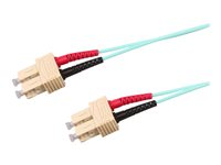 Uniformatic - Câble réseau - SC/UPC multimode (M) pour SC/UPC multimode (M) - 5 m - fibre optique - 50 / 125 microns - OM3 - sans halogène - aqua 21204