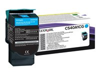 Lexmark - Cyan - original - cartouche de toner LCCP, LRP - pour Lexmark C540, C543, C544, C546, X543, X544, X546, X548 C540A1CG