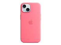 Apple - Coque de protection pour téléphone portable - compatibilité avec MagSafe - silicone - rose - pour iPhone 15 MWN93ZM/A