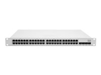 Cisco Meraki Cloud Managed MS350-48LP - Commutateur - C3 - Géré - 48 x 10/100/1000 (PoE+) + 4 x SFP+ 10 Go (liaison montante) - Montable sur rack, de bureau - PoE+ (370 W) MS350-48LP-HW