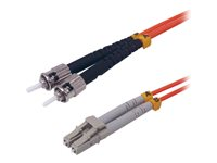 MCL - Câble réseau - ST multi-mode (M) pour LC multi-mode (M) - 15 m - fibre optique - 50 / 125 microns - OM2 - sans halogène FJOM2/STLC-15M