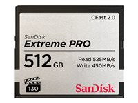 SanDisk Extreme Pro - carte mémoire flash - 512 Go - CFast 2.0 SDCFSP-512G-G46D
