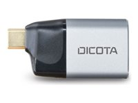 DICOTA - Adaptateur vidéo - 24 pin USB-C (M) pour DisplayPort (F) - Alimentation USB (100 W) - argent D32046