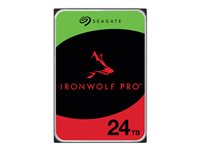 Seagate IronWolf Pro ST24000NT002 - Disque dur - 24 To - interne - 3.5" - SATA 6Gb/s - 7200 tours/min - mémoire tampon : 512 Mo - avec 3 ans de Seagate Rescue Data Recovery ST24000NT002