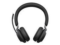 Jabra Evolve2 65 MS Stereo - Micro-casque - sur-oreille - Bluetooth - sans fil - USB-C - isolation acoustique - noir - avec support de chargement - Certifié pour Microsoft Teams 26599-999-889
