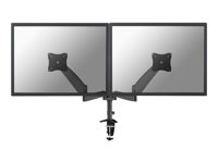 Neomounts FPMA-D950D - Kit de montage - pleine action - pour 2 écrans LCD - noir - Taille d'écran : 10"-27" - pinces montables, oeillet, montrable sur bureau FPMA-D950DBLACK