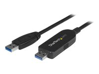 StarTech.com USB 3.0 Data Transfer Cable for Windows & Mac - 2m (6ft) - Adaptateur de connexion directe - USB 3.0 - USB 3.0 - noir USB3LINK