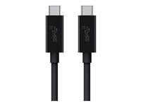 Belkin - Câble USB - 24 pin USB-C (M) pour 24 pin USB-C (M) - USB 3.1 - 5 A - 1 m - support 4K, SuperSpeed+ 10 Gbps - noir F2CU052BT1M-BLK
