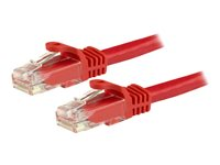 StarTech.com 7.5m CAT6 Ethernet Cable, 10 Gigabit Snagless RJ45 650MHz 100W PoE Patch Cord, CAT 6 10GbE UTP Network Cable w/Strain Relief, Red, Fluke Tested/Wiring is UL Certified/TIA - Category 6 - 24AWG (N6PATC750CMRD) - Cordon de raccordement - RJ-45 ( N6PATC750CMRD