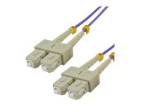 MCL - Câble réseau - SC multi-mode (M) pour SC multi-mode (M) - 5 m - fibre optique - 50 / 125 microns - OM4 - sans halogène FJOM4/SCSC-5M
