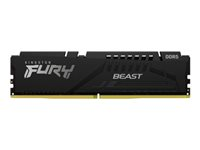 Kingston FURY Beast - DDR5 - kit - 64 Go: 4 x 16 Go - DIMM 288 broches - 6000 MHz / PC5-48000 - CL40 - 1.35 V - mémoire sans tampon - on-die ECC - noir KF560C40BBK4-64