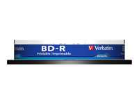 Verbatim DataLife - 10 x BD-R - 25 Go 6x - surface imprimable par jet d'encre - spindle 43804