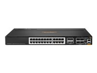 HPE Aruba Networking CX 8100 24x10GBase-T 4x10G SFP+ 4x40/100G QSFP28 Switch - Commutateur - C3 - Géré - 24 x 100/1000/2.5G/5G/10GBase-T + 4 x Gigabit SFP / 10 Gigabit SFP+ + 4 x 40 Gigabit QSFP+ / 100 Gigabit QSFP28 - flux d'air de l'avant vers l'arrière - Montable sur rack R9W88A#ABB
