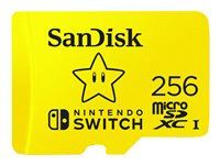 SanDisk Nintendo Switch - Carte mémoire flash - 256 Go - UHS-I U3 - microSDXC UHS-I - pour Nintendo Switch SDSQXAO-256G-GNCZN