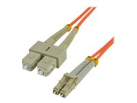 MCL - Câble réseau - SC multi-mode (M) pour LC multi-mode (M) - 15 m - fibre optique - 50 / 125 microns - OM2 - sans halogène FJOM2/SCLC-15M