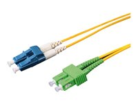 Uniformatic - Câble réseau - mode unique LC (M) pour mode unique SC/APC (M) - 20 m - fibre optique - duplex - 9 / 125 micromètres - OS1 - sans halogène - jaune 21748