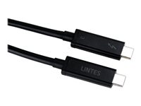 LINTES 40Gbps - Câble Thunderbolt - 24 pin USB-C (M) pour 24 pin USB-C (M) - Thunderbolt 3 / USB 2.0 - 2 m - actif - noir 4Z50T05716