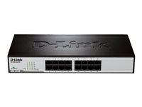 D-Link DES 1016D - Commutateur - non géré - 16 x 10/100 - Ordinateur de bureau, Montable sur rack DES-1016D