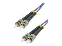 MCL - Câble réseau - ST multi-mode (M) pour ST multi-mode (M) - 0.5 m - fibre optique - 50 / 125 microns - OM4 - sans halogène FJOM4/STST-0.5M