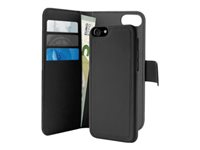 Puro 2in1 - Étui à rabat pour téléphone portable - cuir écologique - noir - pour Apple iPhone 6, 6s, 7, 8 PUROFOLIOMAGNIP7B