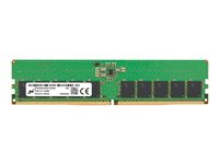 Micron - DDR5 - module - 16 Go - DIMM 288 broches - 4800 MHz / PC5-38400 - CL40 - 1.1 V - mémoire sans tampon - ECC MTC10C1084S1EC48BA1R