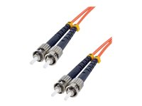 MCL - Câble réseau - ST multi-mode (M) pour ST multi-mode (M) - 1 m - fibre optique - 50 / 125 microns - OM2 - sans halogène FJOM2/STST-1M