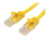 StarTech.com Câble réseau Cat5e UTP sans crochet - 5 m Jaune - Cordon Ethernet RJ45 anti-accroc - Câble patch - Câble réseau - RJ-45 (M) pour RJ-45 (M) - 5 m - UTP - CAT 5e - sans crochet, bloqué - jaune 45PAT5MYL