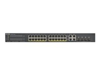 Zyxel GS1920-24HPv2 - Commutateur - intelligent - 24 x 10/100/1000 (PoE+) + 4 x SFP Gigabit combiné + 4 x 10/100/1000 - Montable sur rack - PoE+ (375 W) GS192024HPV2-EU0101F