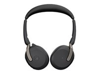 Jabra Evolve2 65 Flex MS Stereo - Micro-casque - sur-oreille - Bluetooth - sans fil - Suppresseur de bruit actif - USB-C - noir - Certifié pour Microsoft Teams 26699-999-899