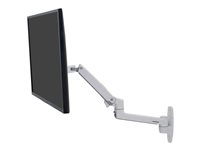 Ergotron LX - Kit de montage (bras pour moniteur) - pour Écran LCD - aluminium - blanc - Taille d'écran : jusqu'à 34 pouces - montable sur mur 45-243-216