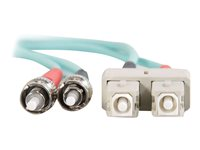 C2G SC-ST 10Gb 50/125 OM3 Duplex Multimode PVC Fiber Optic Cable (LSZH) - Câble réseau - ST multi-mode (M) pour SC multi-mode (M) - 2 m - fibre optique - duplex - 50 / 125 microns - OM3 - sans halogène - turquoise 85523