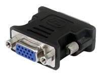 StarTech.com Adaptateur vidéo DVI vers VGA - Convertisseur DVI-I vers HD15 - Mâle / Femelle - Noir - Adaptateur VGA - DVI-I (M) pour HD-15 (VGA) (F) - moulé, vis moletées - noir DVIVGAMFBK