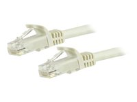 StarTech.com Câble réseau Cat6 Gigabit UTP sans crochet de 15m - Cordon Ethernet RJ45 anti-accroc - Câble patch Mâle / Mâle - Blanc - Cordon de raccordement - RJ-45 (M) pour RJ-45 (M) - 15 m - UTP - CAT 6 - moulé, sans crochet - blanc N6PATC15MWH