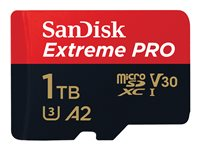 SanDisk Extreme Pro - Carte mémoire flash (adaptateur microSDXC vers SD inclus(e)) - 1 To - A2 / Video Class V30 / UHS-I U3 / Class10 - microSDXC UHS-I SDSQXCD-1T00-GN6MA