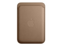 Apple - Portefeuille pour téléphone portable / carte de crédit - compatibilité avec MagSafe - microvolume, tissu fin - taupe - pour iPhone 12, 13, 14, 15 MT243ZM/A