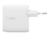 Belkin BOOST CHARGE - Adaptateur secteur - 40 Watt - Fast Charge, PD 3.0 - 2 connecteurs de sortie (2 x USB-C) WCB006VFWH