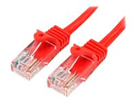 StarTech.com CAT5e Cable - 10 m Red Ethernet Cable - Snagless - CAT5e Patch Cord - CAT5e UTP Cable - RJ45 Network Cable - Cordon de raccordement - RJ-45 (M) pour RJ-45 (M) - 10 m - UTP - CAT 5e - sans crochet - rouge 45PAT10MRD