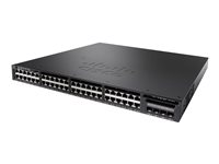 Cisco Catalyst 3650-48PD-L - Commutateur - Géré - 48 x 10/100/1000 (PoE+) + 2 x 10 Gigabit SFP+ - de bureau, Montable sur rack - PoE+ (390 W) WS-C3650-48PD-L