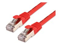 MCL - Câble réseau - RJ-45 (M) pour RJ-45 (M) - 3 m - SFTP - CAT 8.1 - sans halogène, sans crochet - rouge IC5M99A0008SH3R
