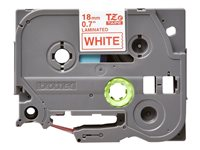 Brother TZe-242 - Adhésif standard - rouge sur blanc - rouleau (1,8 cm x 8 m) 1 cassette(s) ruban laminé - pour Brother PT-D600; P-Touch PT-1880, D450, D800, E550, E800, P900, P950; P-Touch EDGE PT-P750 TZE242