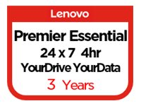 Lenovo Essential Service + YourDrive YourData + Premier Support - Contrat de maintenance prolongé - pièces et main d'oeuvre - 3 années - sur site - 24x7 - temps de réponse : 4 h 5PS7A06898
