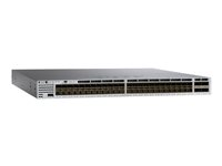 Cisco Catalyst 3850-48XS-F-E - Commutateur - C3 - Géré - 48 x 1 Gigabit / 10 Gigabit SFP+ + 4 x QSFP+ 40 Gibabit (voie montante) - flux d'air de l'avant vers l'arrière - de bureau, Montable sur rack WS-C3850-48XS-F-E