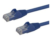 StarTech.com 7.5m CAT6 Ethernet Cable, 10 Gigabit Snagless RJ45 650MHz 100W PoE Patch Cord, CAT 6 10GbE UTP Network Cable w/Strain Relief, Blue, Fluke Tested/Wiring is UL Certified/TIA - Category 6 - 24AWG (N6PATC750CMBL) - Cordon de raccordement - RJ-45 (M) pour RJ-45 (M) - 7.5 m - UTP - CAT 6 - sans crochet - bleu N6PATC750CMBL