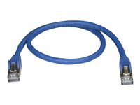StarTech.com 50cm CAT6A Ethernet Cable, 10 Gigabit Shielded Snagless RJ45 100W PoE Patch Cord, CAT 6A 10GbE STP Network Cable w/Strain Relief, Blue, Fluke Tested/UL Certified Wiring/TIA - Category 6A - 26AWG (6ASPAT50CMBL) - Cordon de raccordement - RJ-45 (M) pour RJ-45 (M) - 50 cm - STP - CAT 6a - sans crochet - bleu 6ASPAT50CMBL