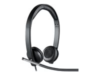 Casque USB Logitech Stereo H650e - Micro-casque - sur-oreille - filaire 981-000519