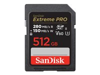 SanDisk Extreme Pro - Carte mémoire flash - 512 Go - Video Class V60 / UHS-II U3 / Class10 - SDXC UHS-II SDSDXEP-512G-GN4IN