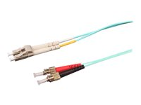 Uniformatic - Câble réseau - ST multi-mode (M) pour LC multi-mode (M) - 5 m - fibre optique - 50 / 125 microns - OM3 - sans halogène - aqua 21254
